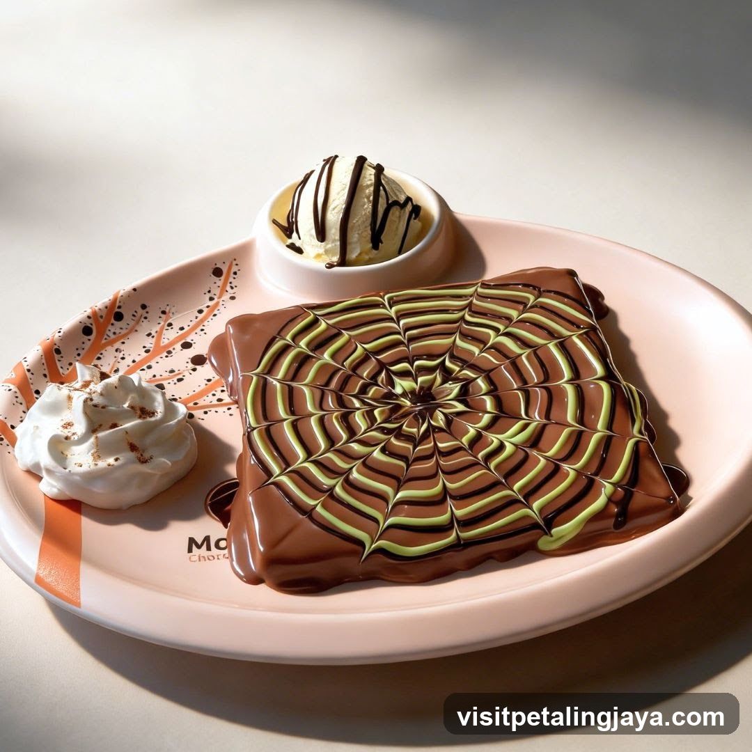 Chocolate Dessert with Ice Cream and Whipped Cream