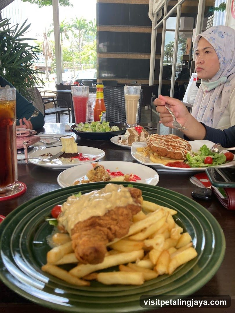 Diners Enjoying Meals at an Outdoor Restaurant