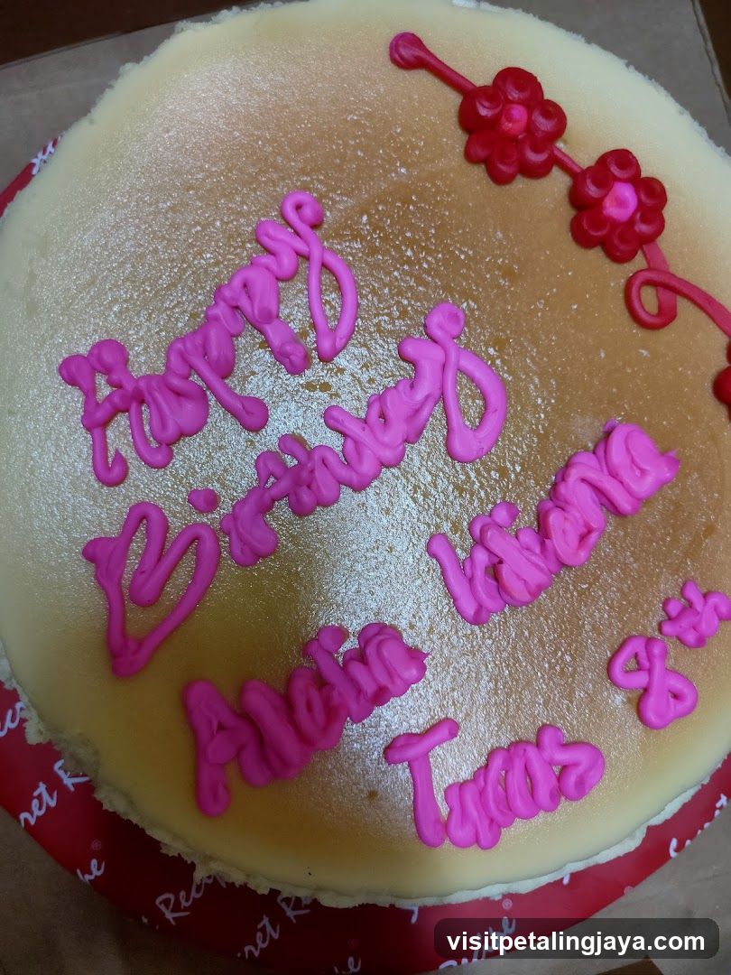 Cheesecake with Birthday Message