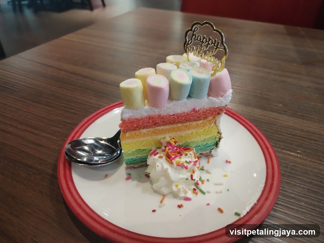 Rainbow Cake Slice