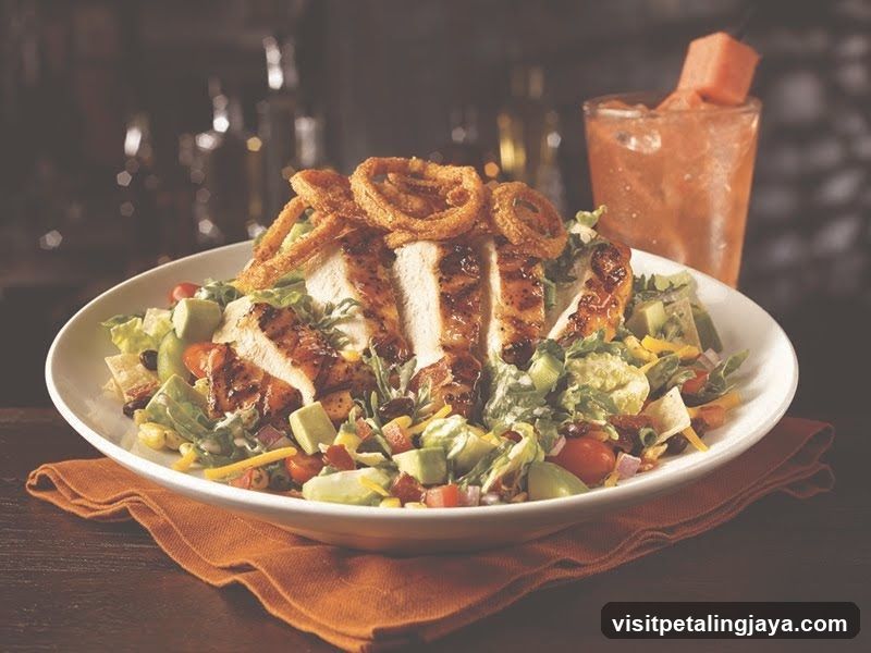 Chicken Salad with Onion Rings