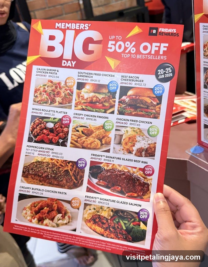 TGI Fridays Members Big Day Promotion