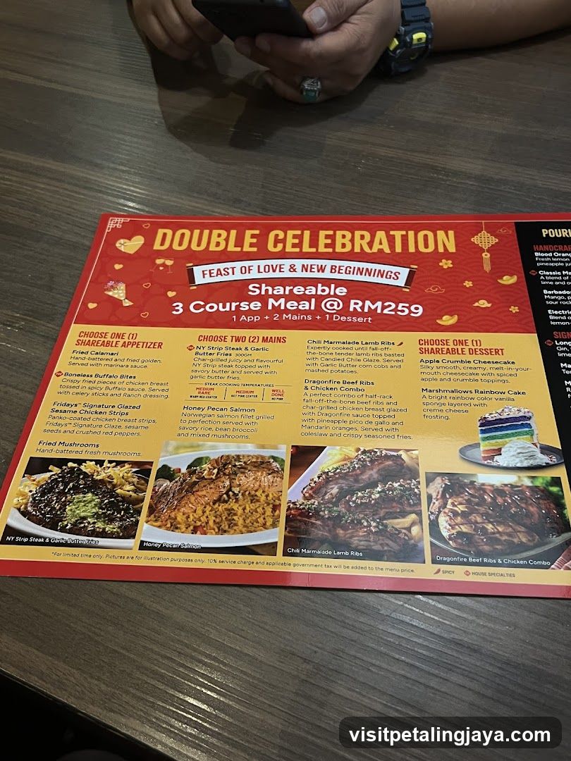 Double Celebration Shareable 3 Course Meal