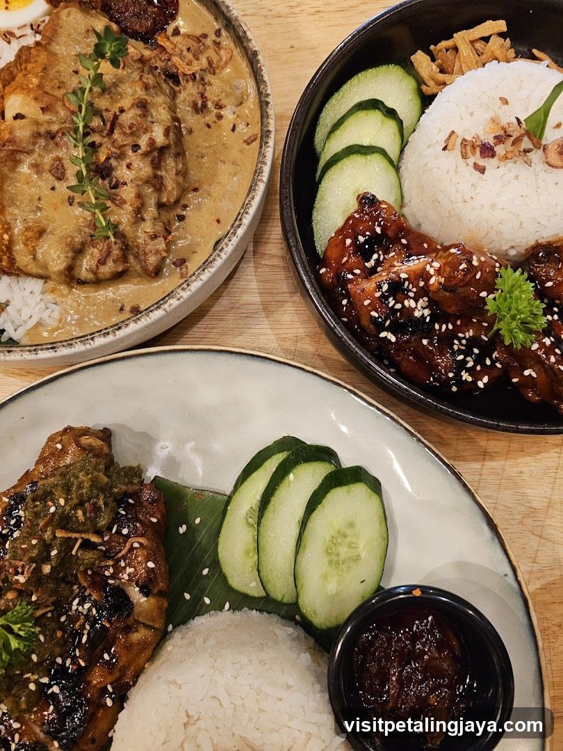 Three Plates of Food