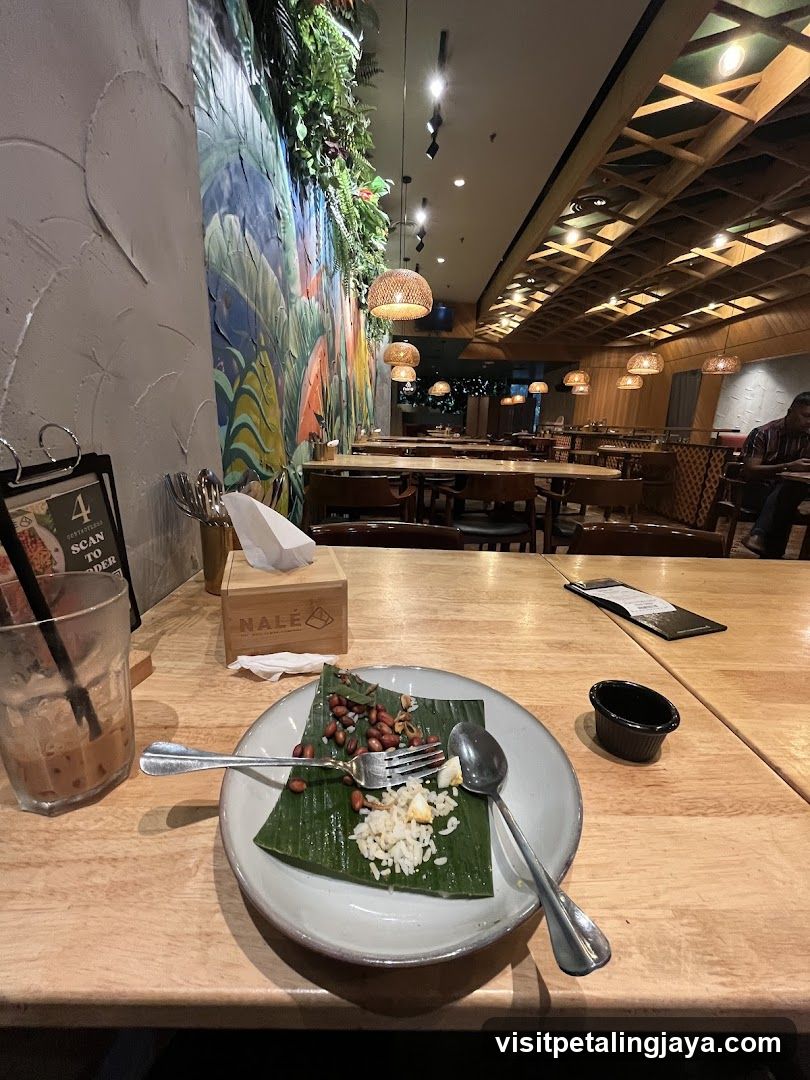 Restaurant Interior with Tropical Mural