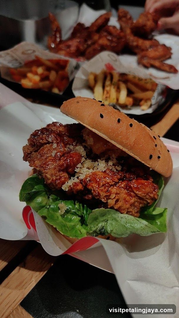 Chicken Burger and Wings