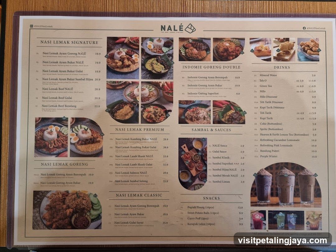NALE Menu