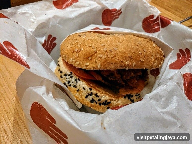 Burger in a basket