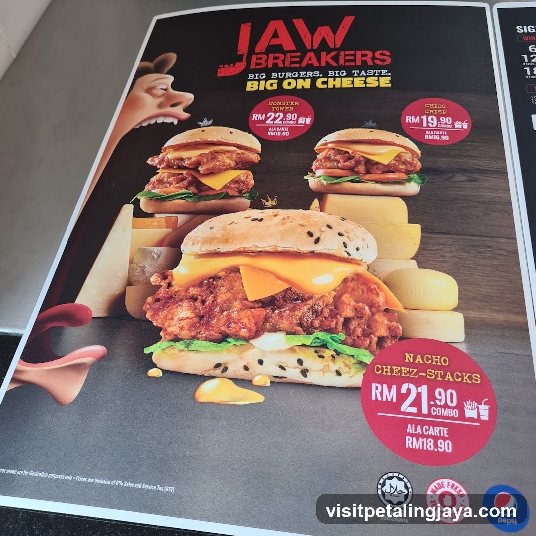 Jaw Breakers Big Burgers, Big Taste. Big On Cheese