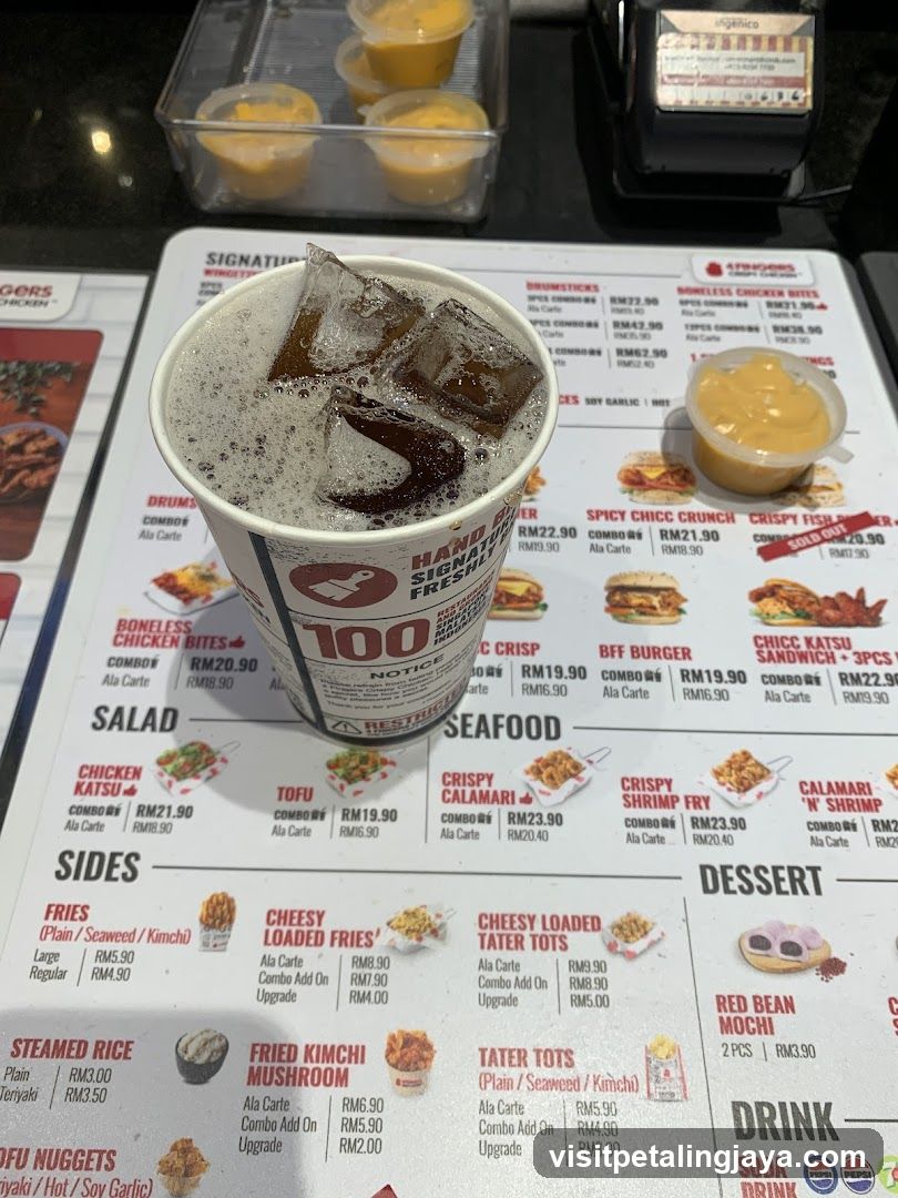 Menu with Drink and Sides