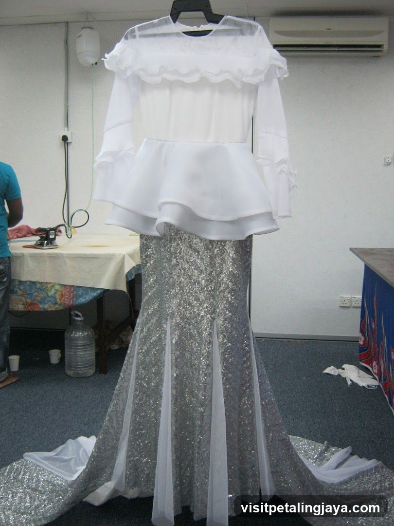 White and Silver Sequin Dress