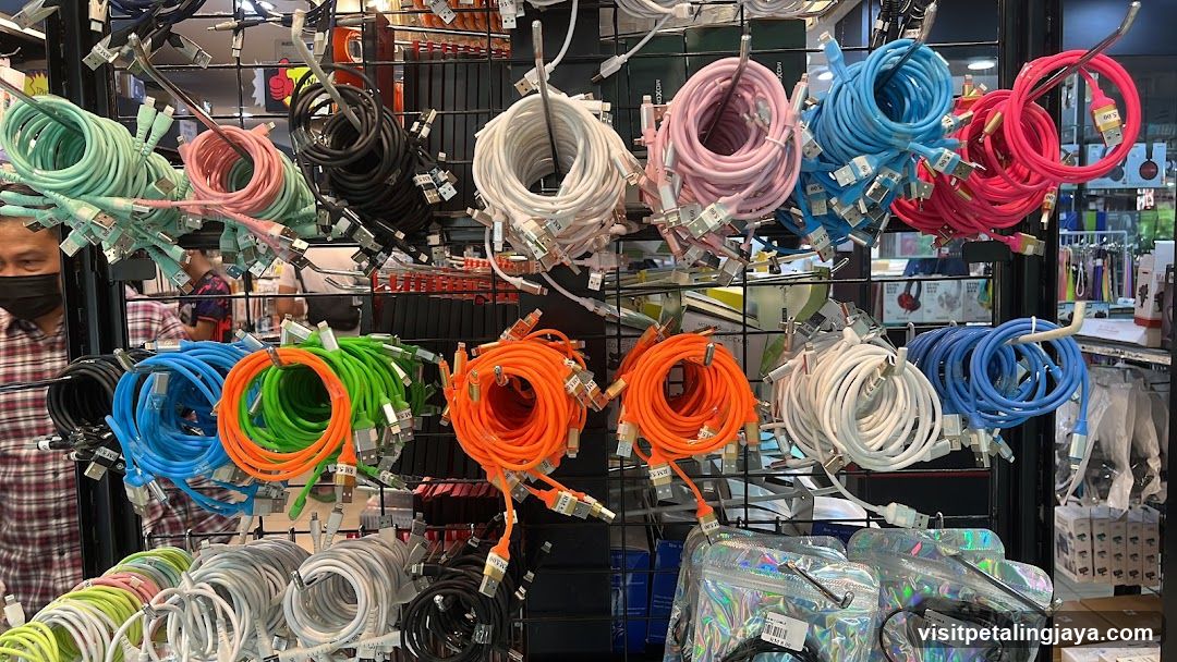 Assortment of Colorful Charging Cables