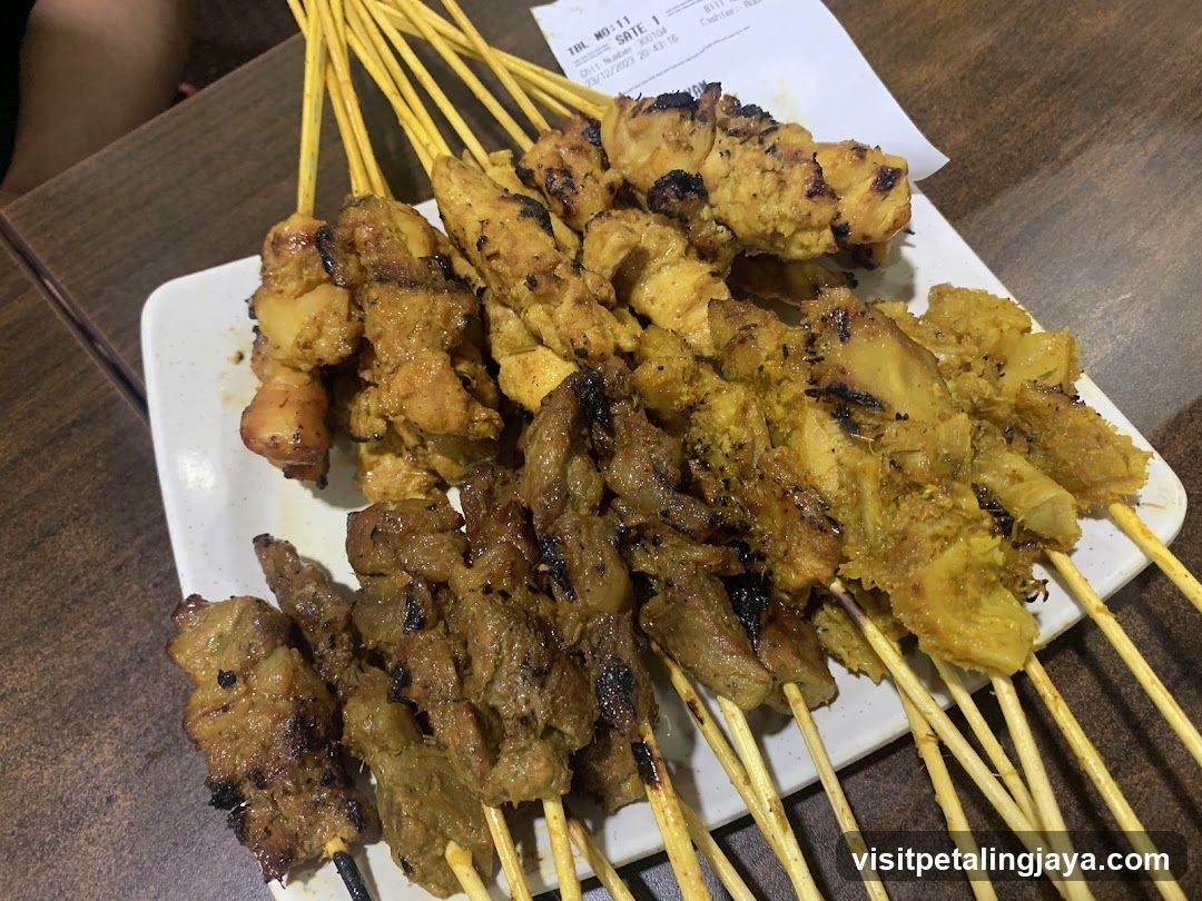 Plate of Satay Skewers