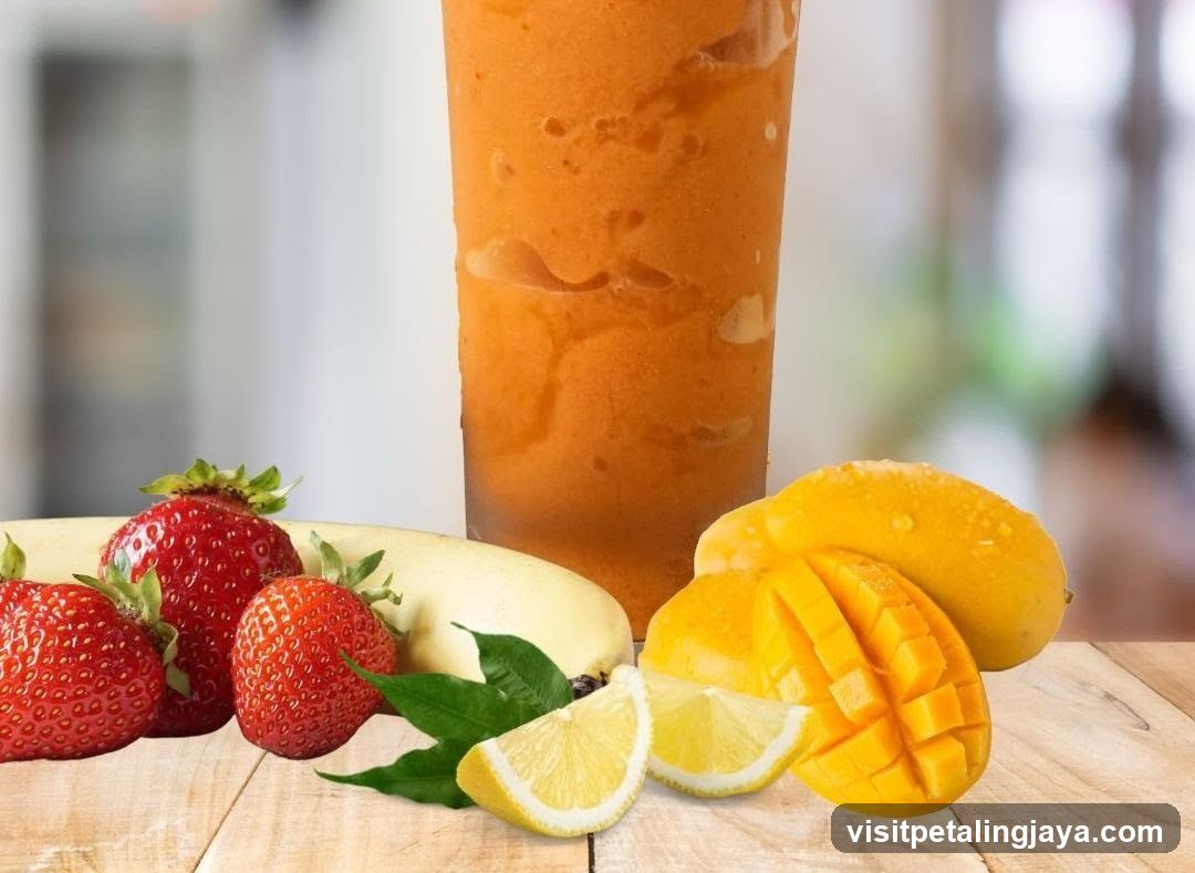Fruit Smoothie with Fresh Fruit