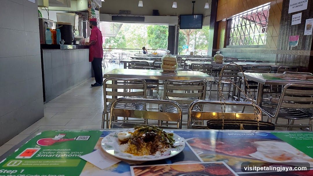 Restaurant Interior with Food