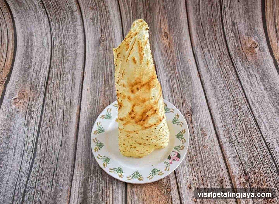 Rolled Crepe on a Plate