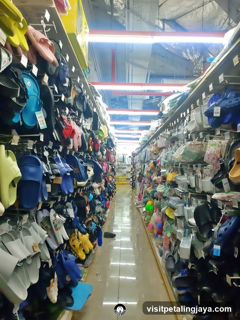 Aisle of Footwear and Accessories