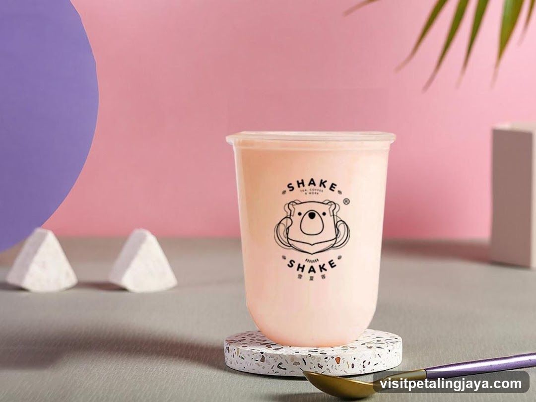 Beverage with logo