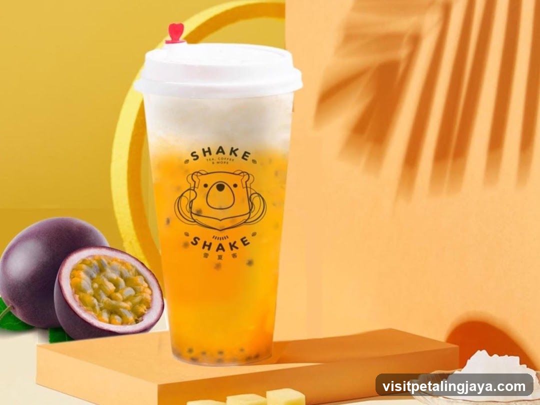 Passion Fruit Drink with Bear Logo