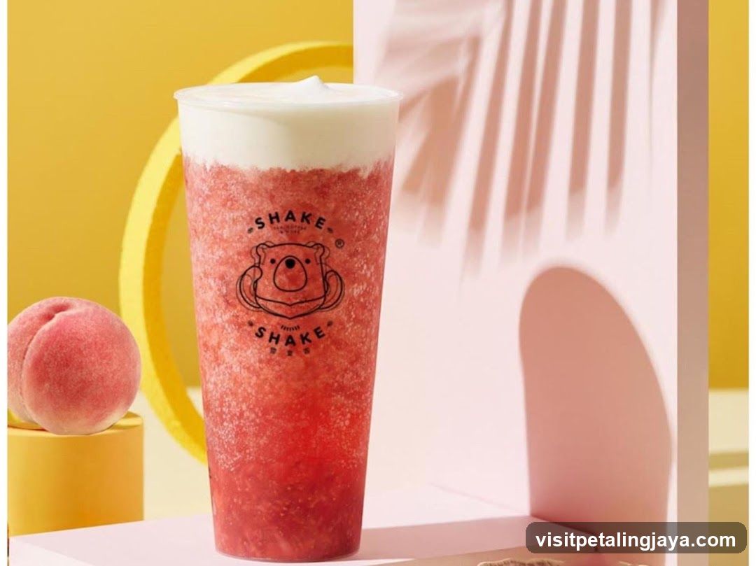 Peach Smoothie with Cream Topping