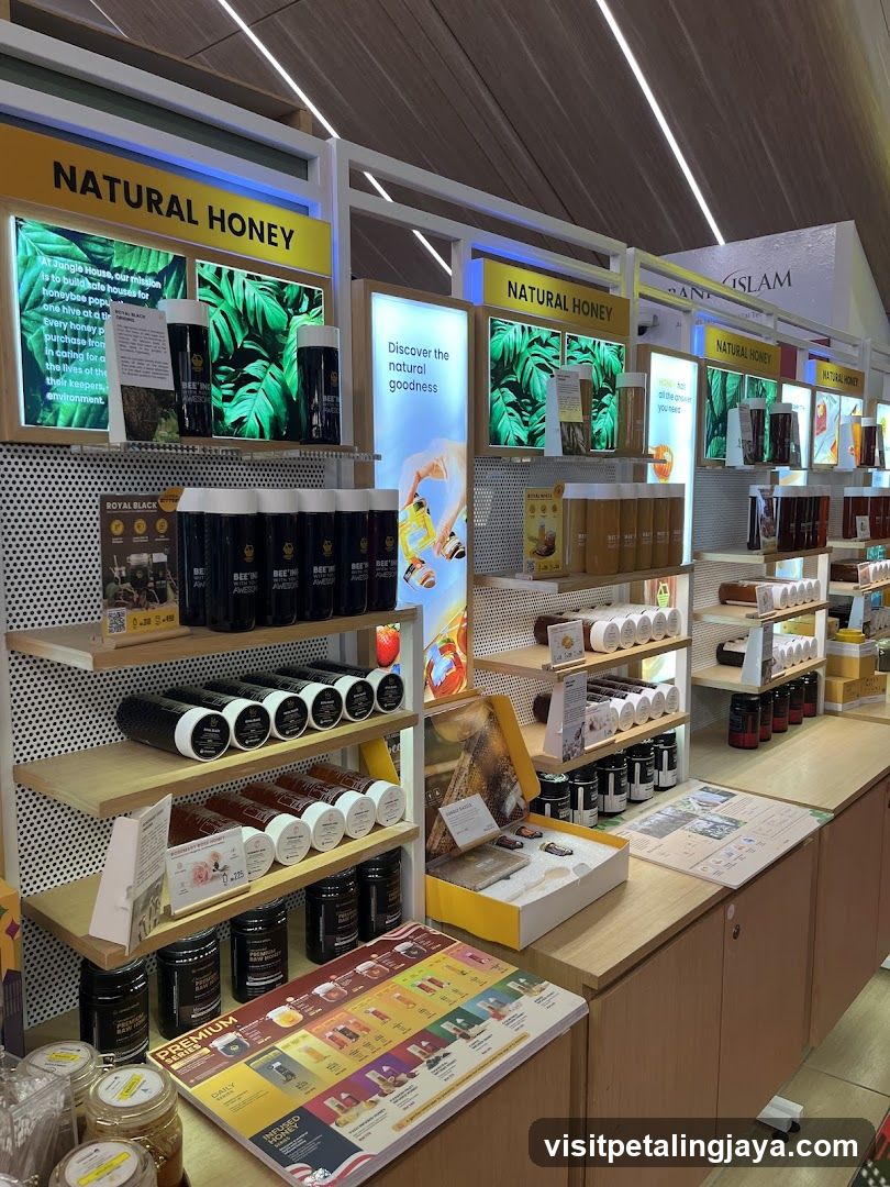 Honey products display