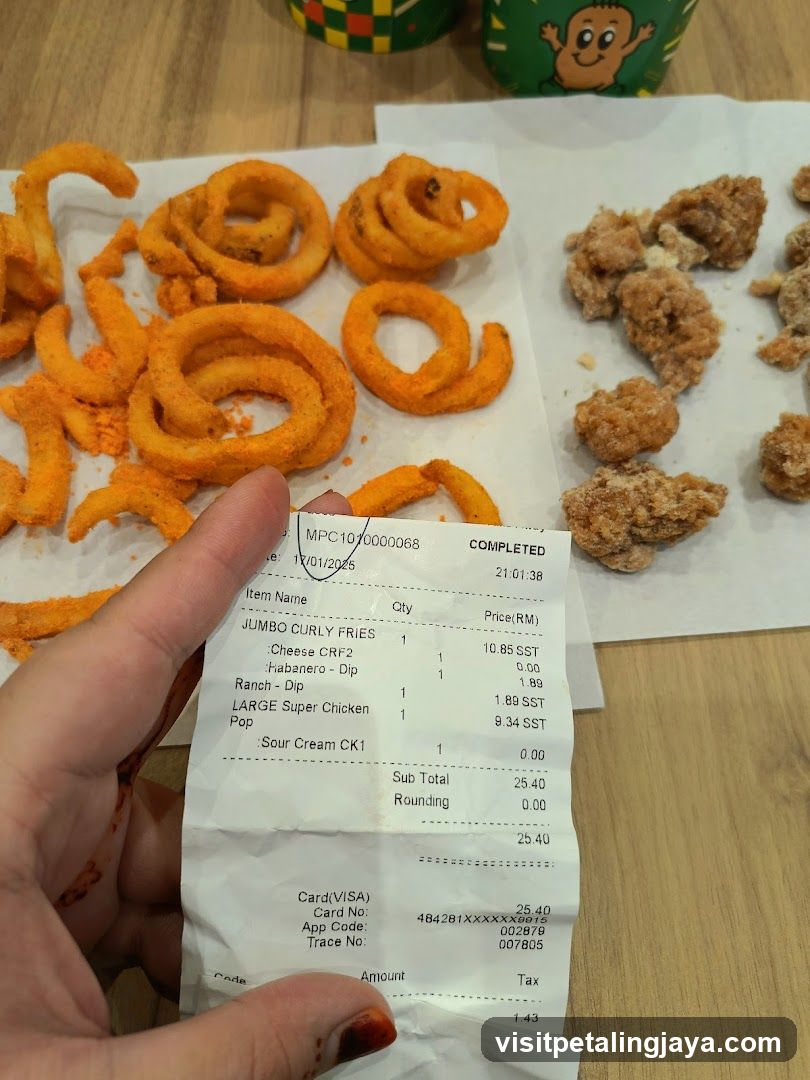 Receipt with Food