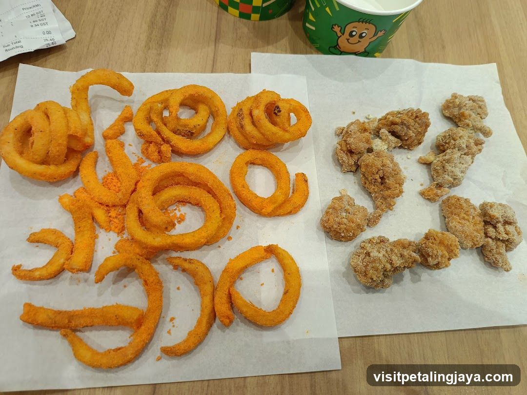 Fried Chicken and Curly Fries
