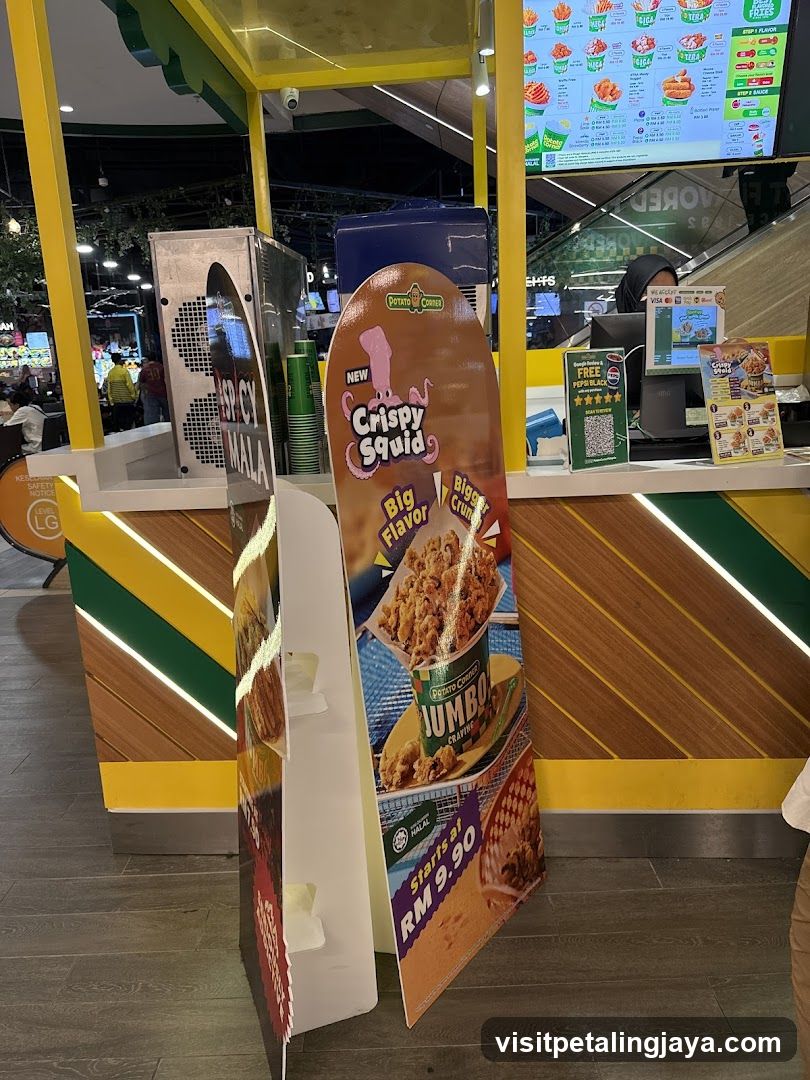 Potato Corner Crispy Squid Display