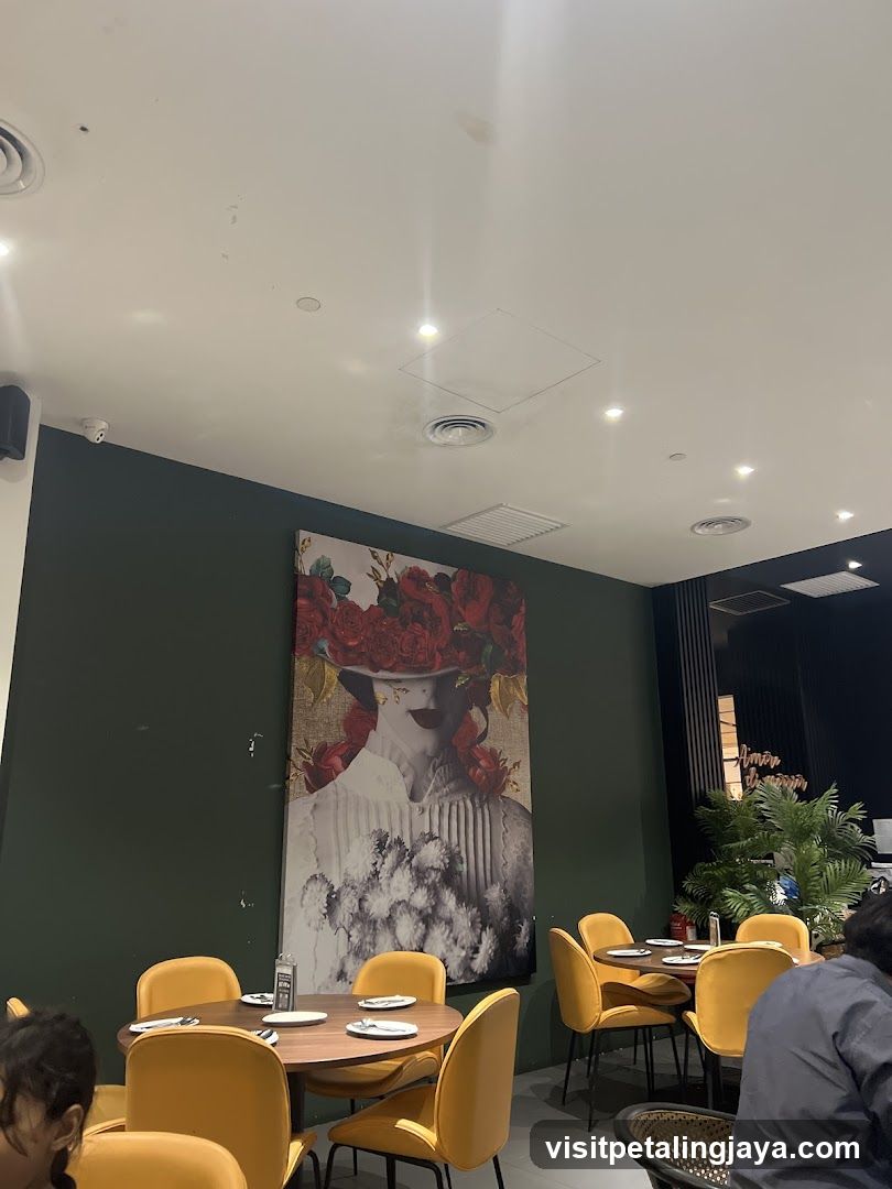 Restaurant Interior with Artwork