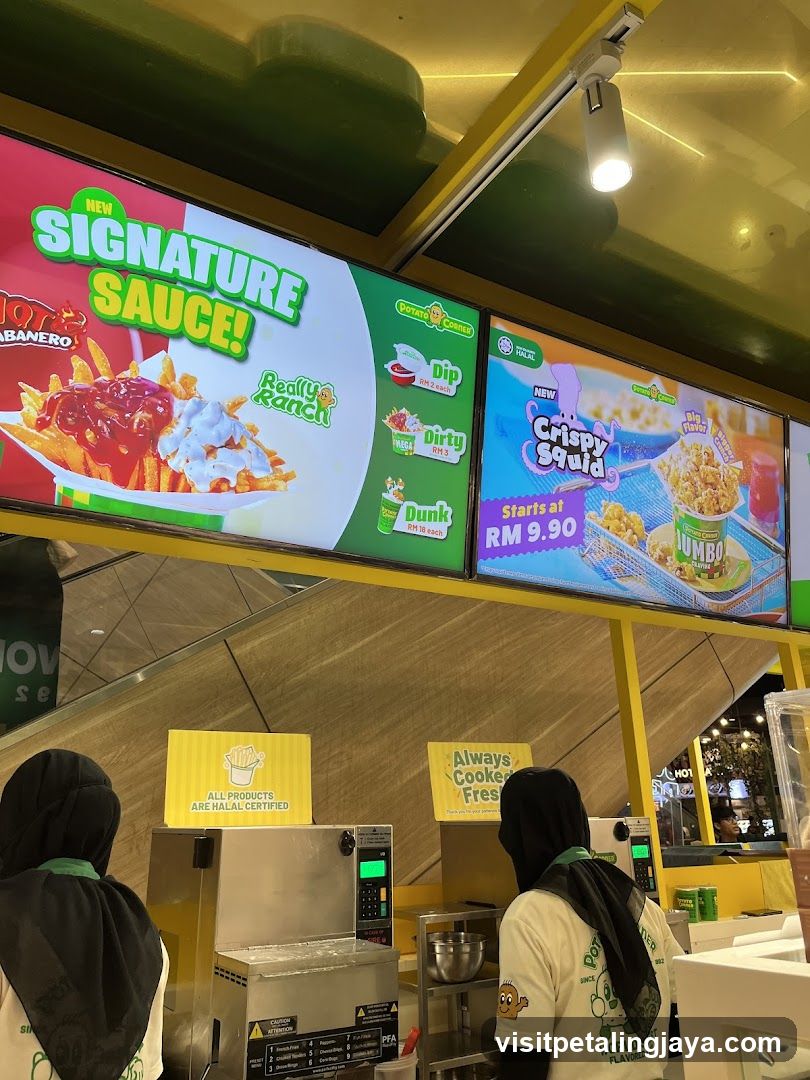 Potato Corner Menu Displays