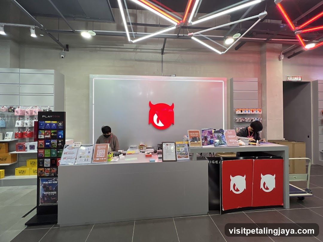 Store Counter with Gaming Merchandise