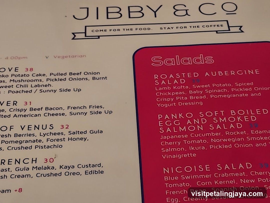 JIBBY & CO Menu