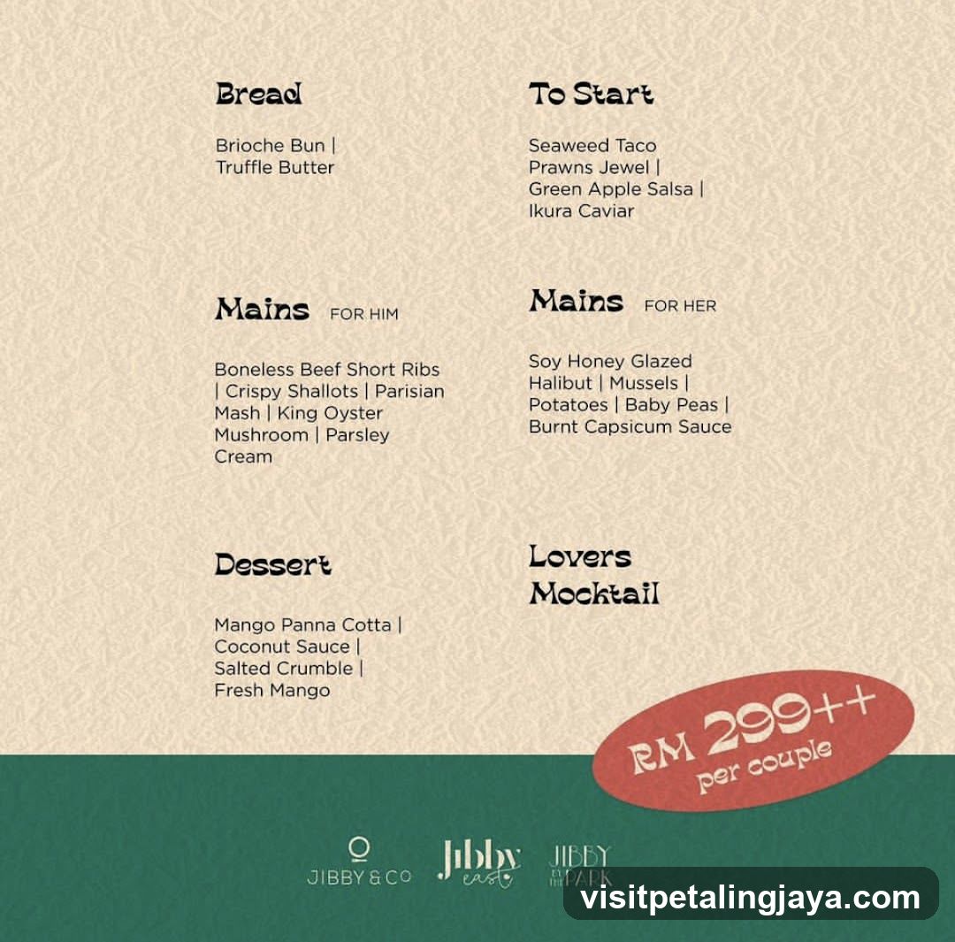 Jibby & Co Menu