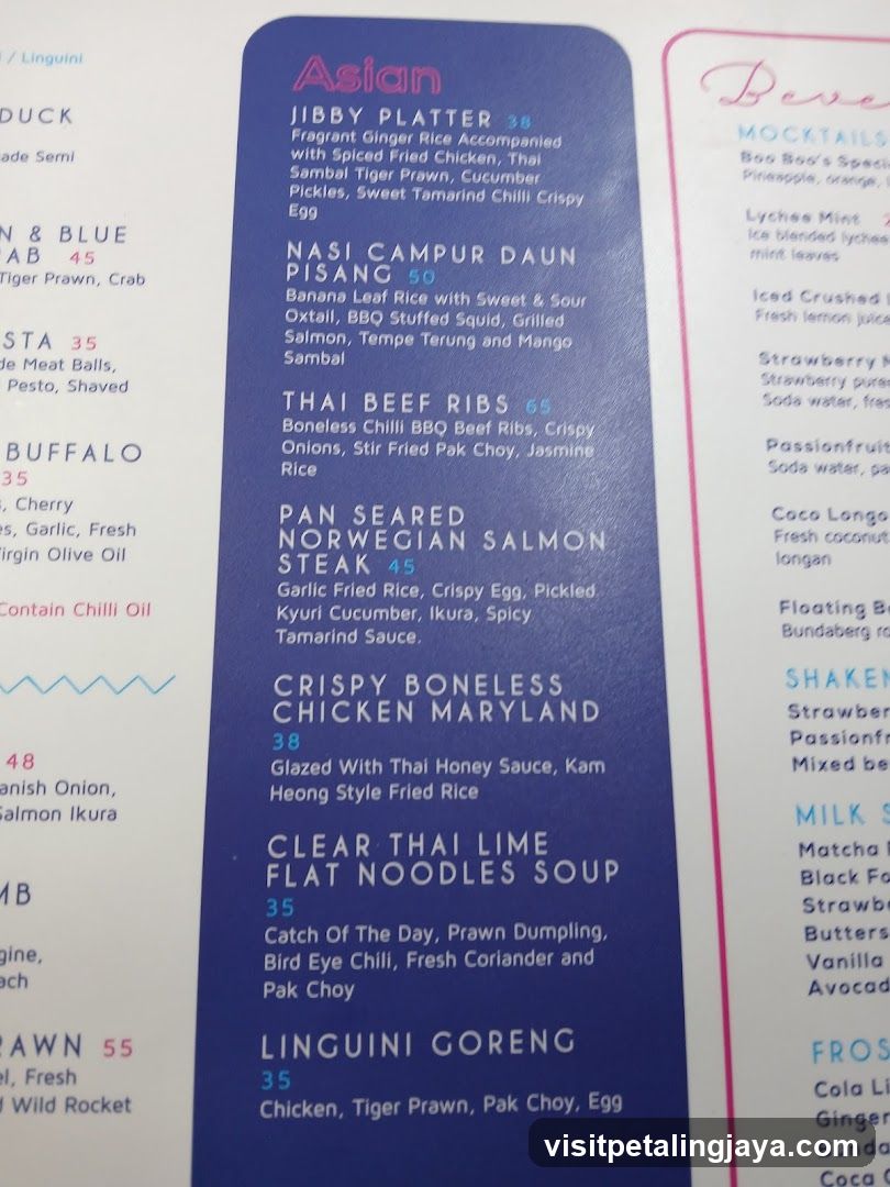 Asian Menu