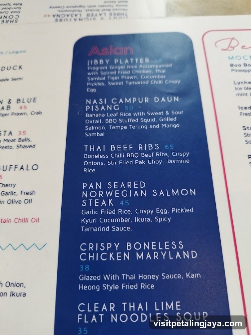 Asian Menu