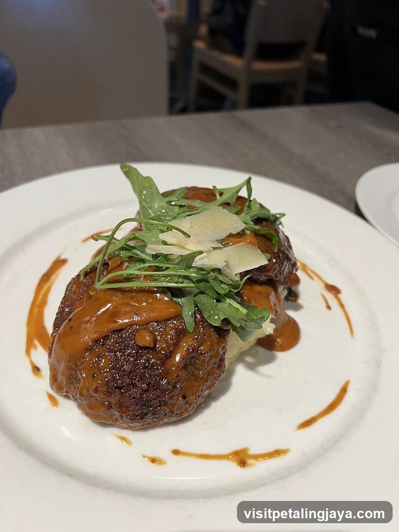 Meatballs with Sauce and Garnish