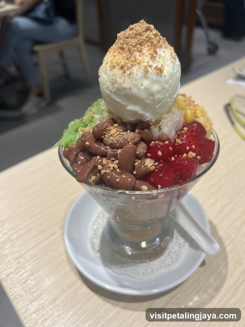 Dessert with Ice Cream and Toppings