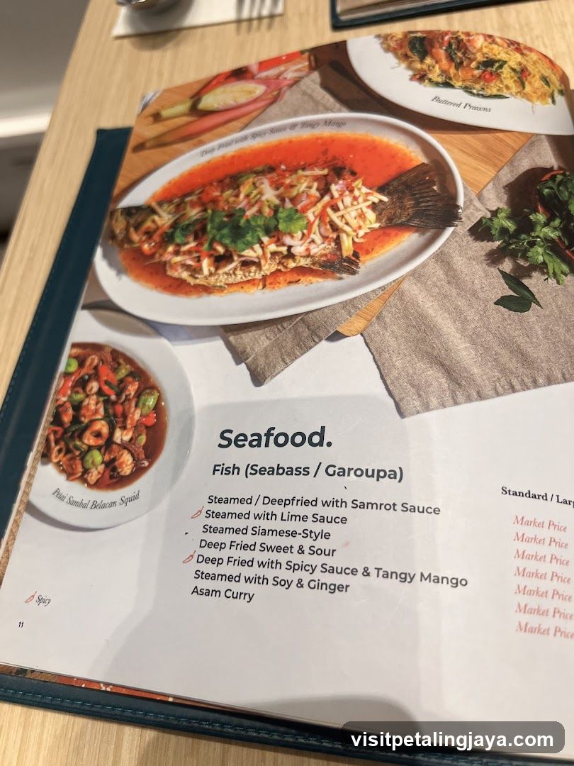 Seafood Menu