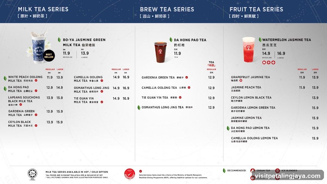 Tea Menu