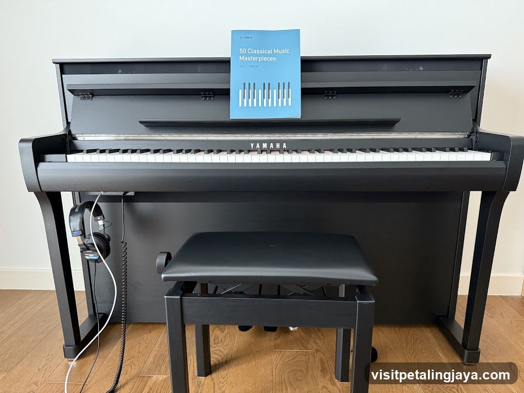 Digital Piano with Music Book and Headphones