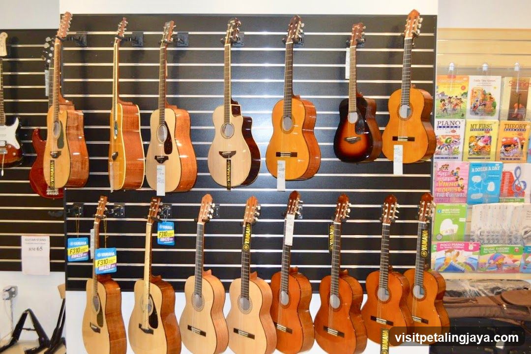 Guitars and Music Books Display