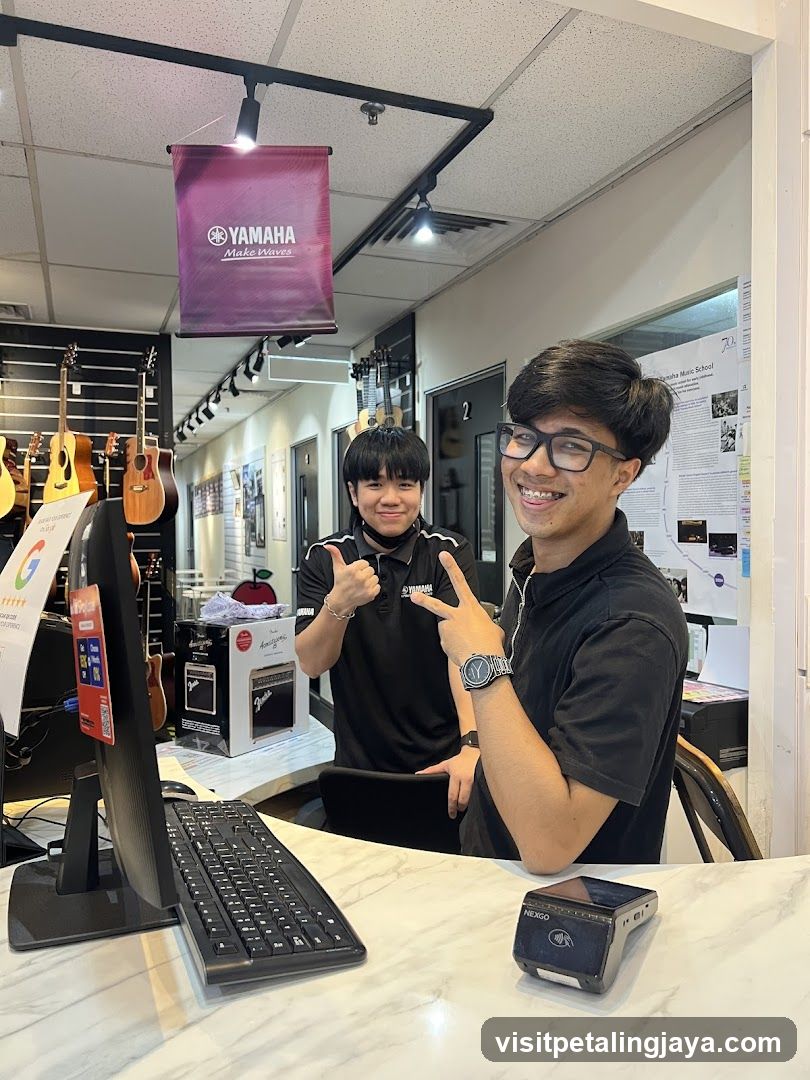 Two Employees in a Music Store