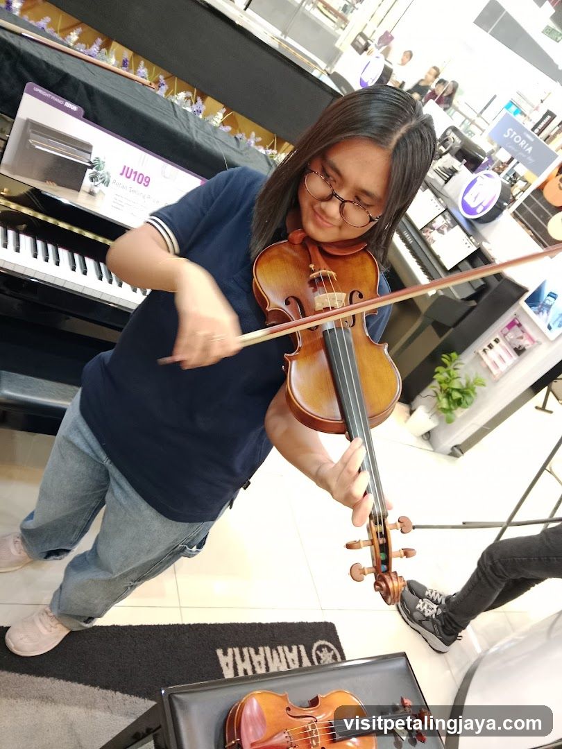 Person playing a violin