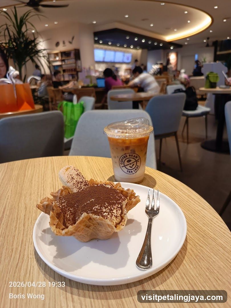 Dessert and Coffee at a Cafe