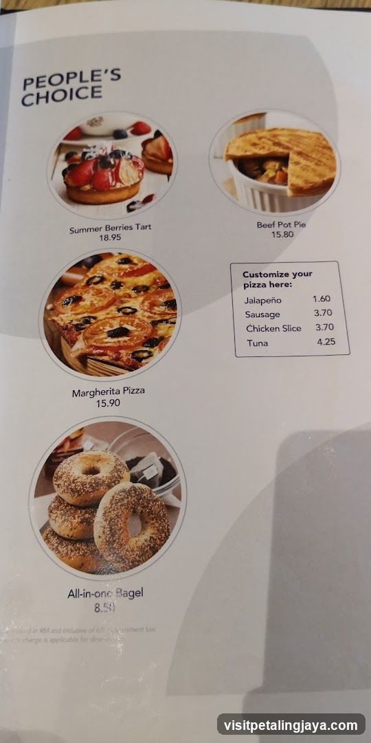 People's Choice Menu