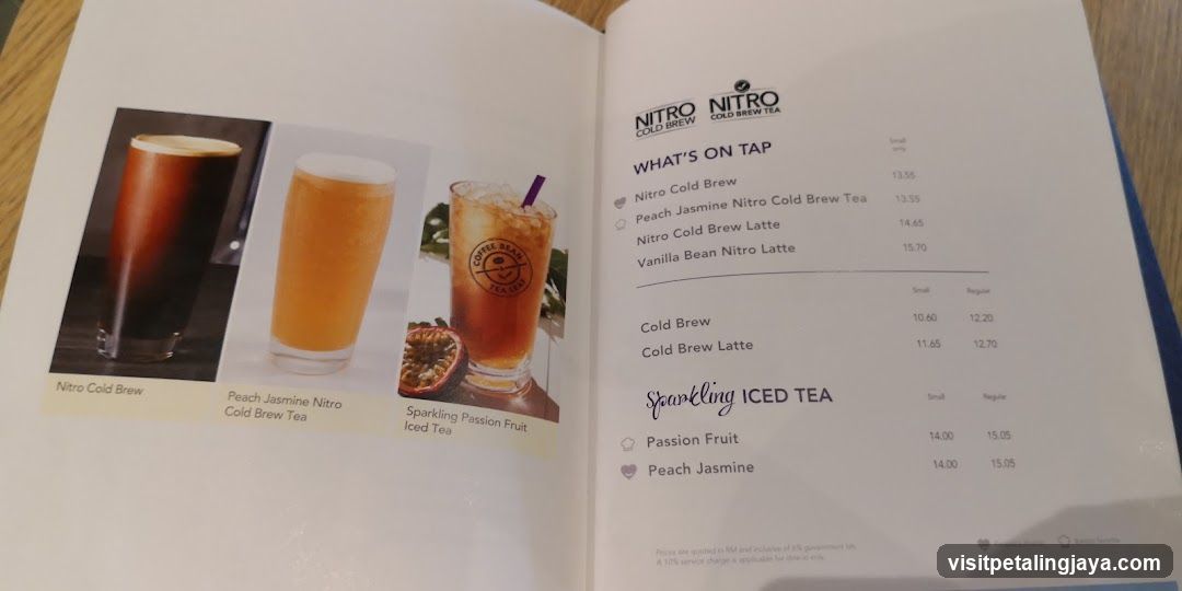 Nitro Cold Brew & Sparkling Iced Tea Menu