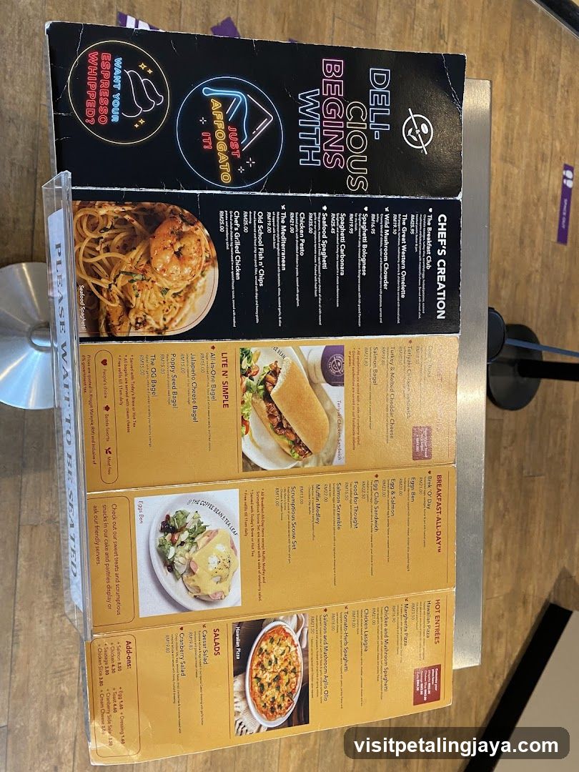 The Coffee Bean & Tea Leaf Menu