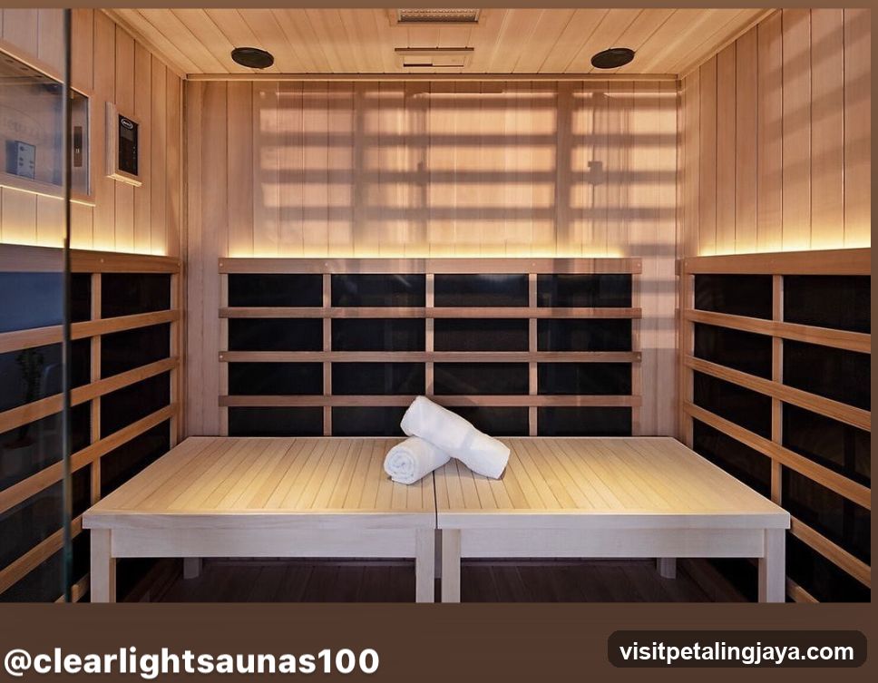 Interior of a sauna