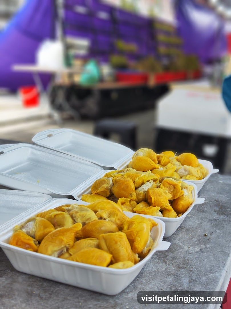 Durian Fruit in Takeaway Containers