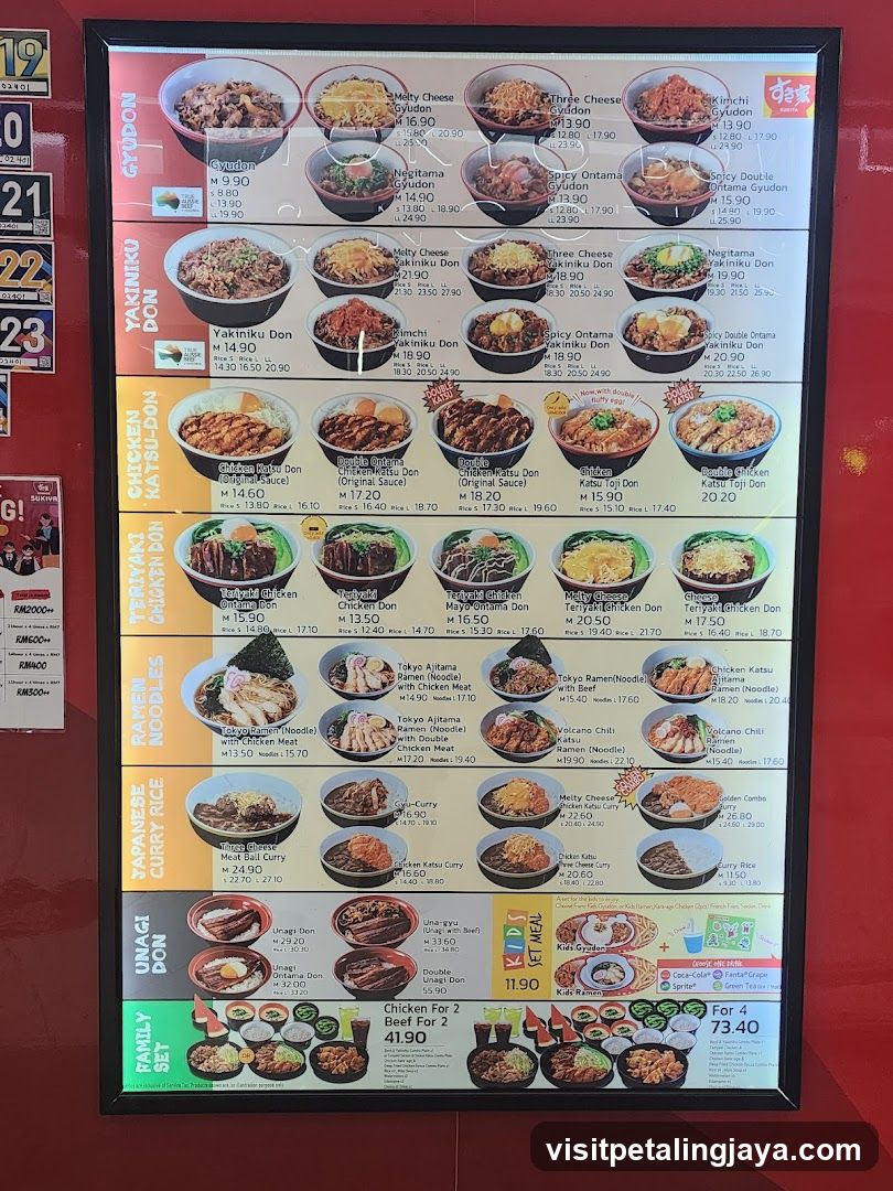 Japanese Food Menu